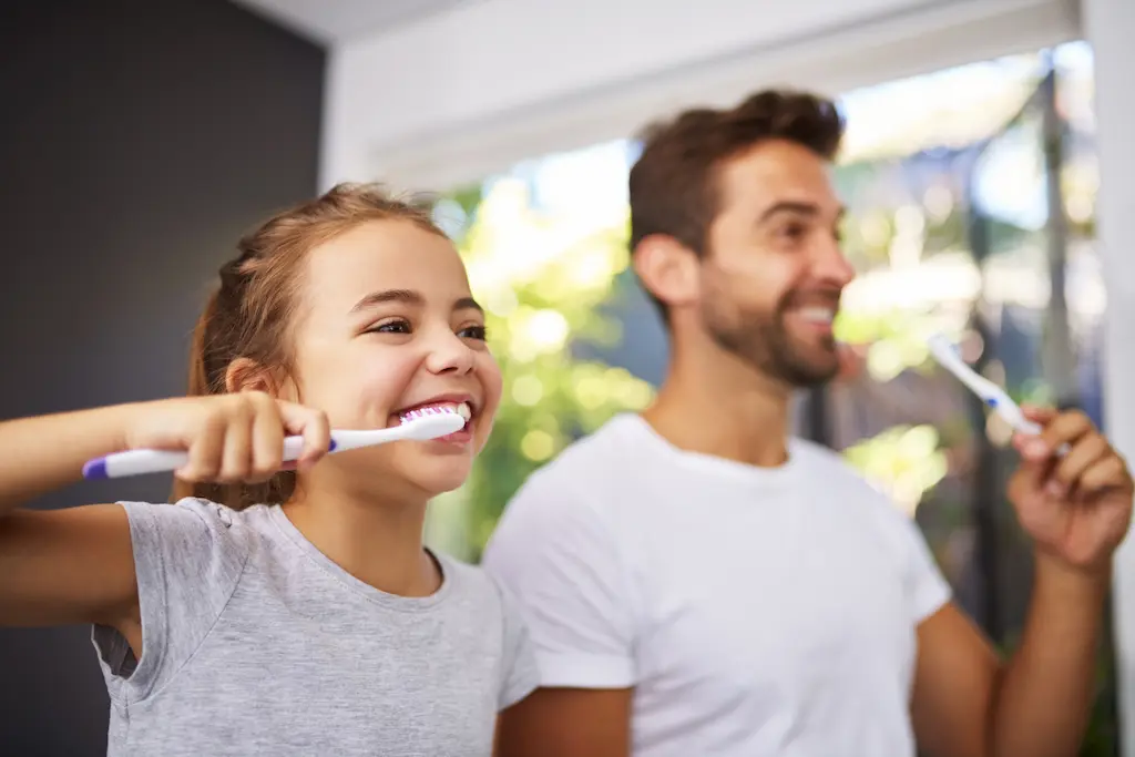 brushing teeth